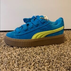 FENTY PUMA Women’s Vibrant Blue and Lime Sneakers
